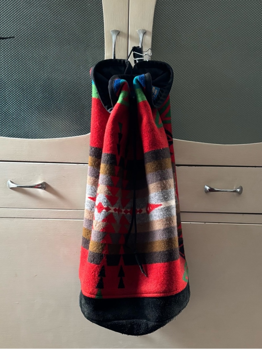 Vintage Pendleton Sling Pack, wool and leather.